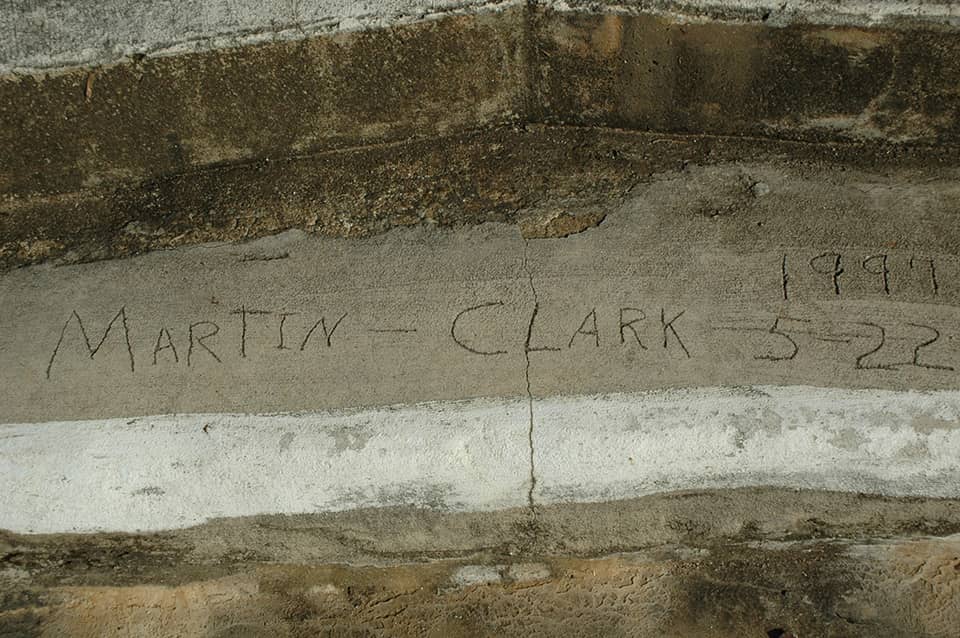 concrete step with names