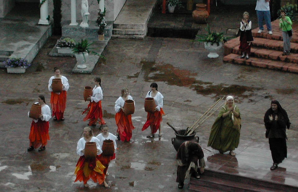 performing in rain