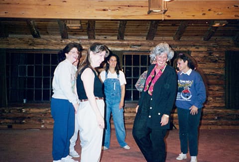 ladies rehearsing