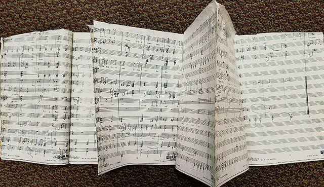 music score taped