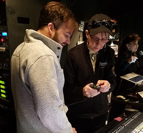 checking microphone