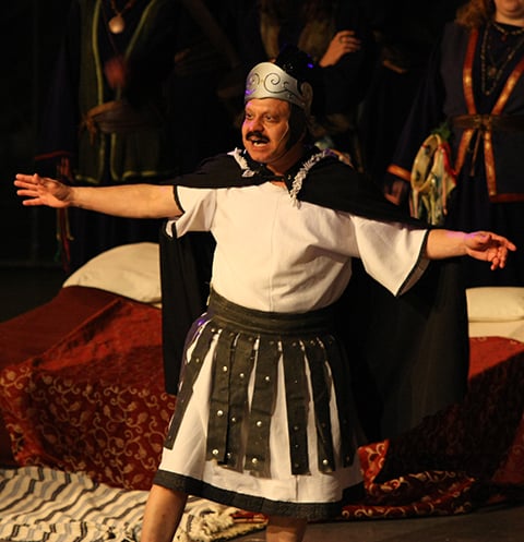 biblical soldier on stage