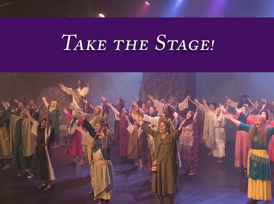 biblical cast on stage