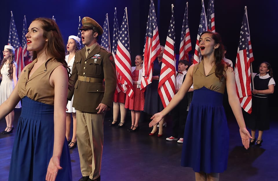 Patriotic World War II scene